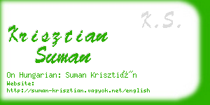 krisztian suman business card